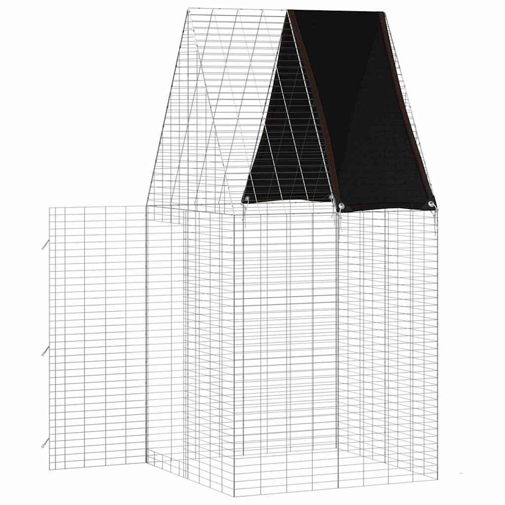 Kavez za zečeve Srebrno 100 x 100 x 210 cm Cinkani čelik