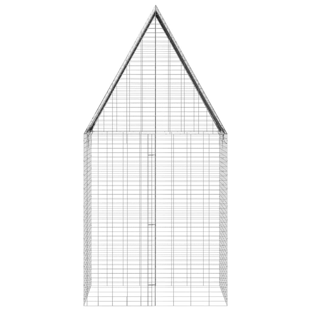 Kavez za zečeve Srebrno 100 x 100 x 210 cm Cinkani čelik
