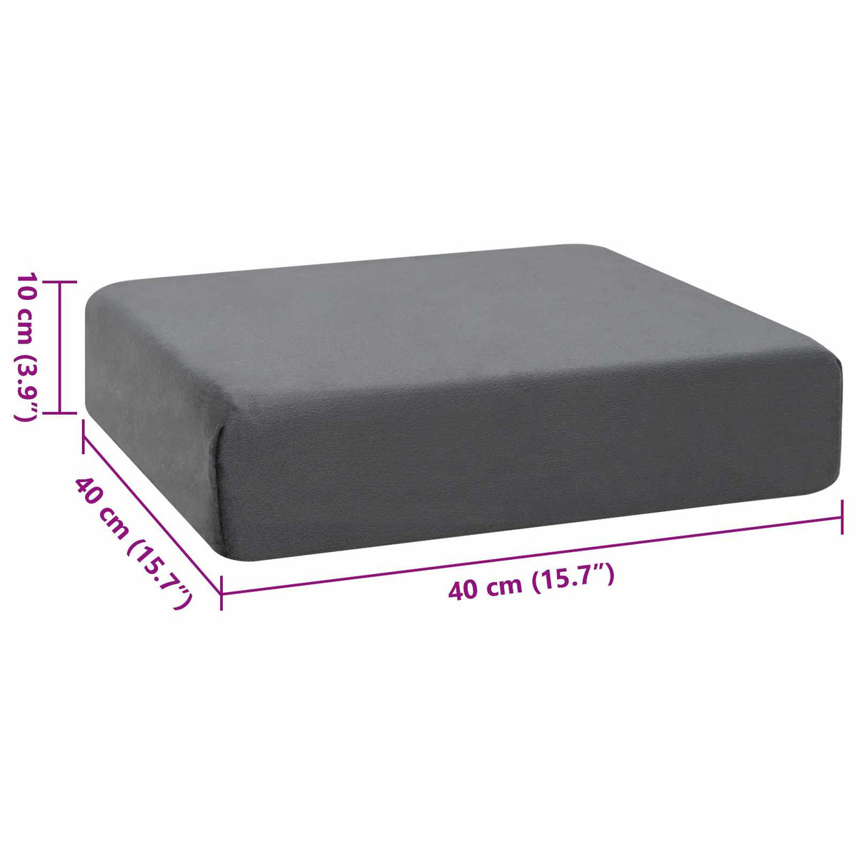 Jastuk za sjedalo 40 x 40 x 10 cm PU pjena