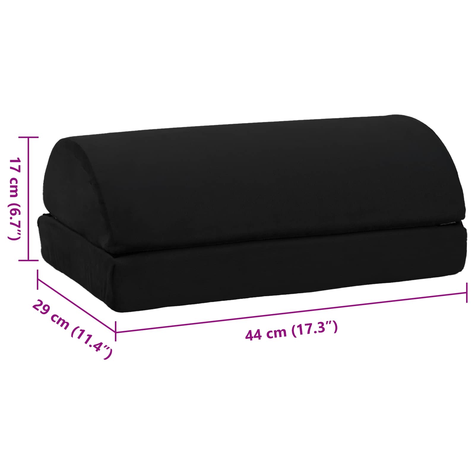 Jednobojno Crna 44 x 29 x 17 cm PU pjena