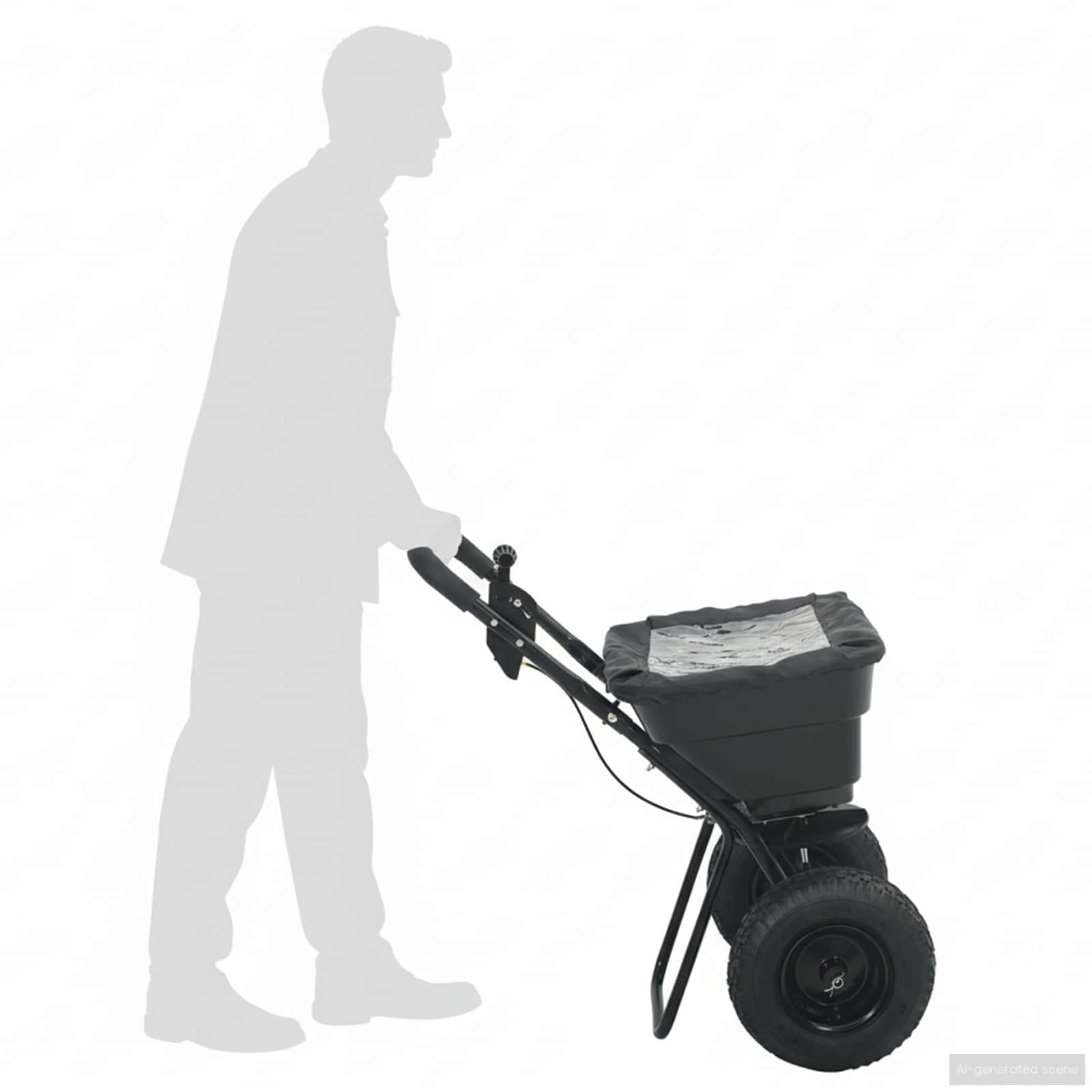 Rasipač Crna 53 x 81,5 x 78 cm PVC i čelik