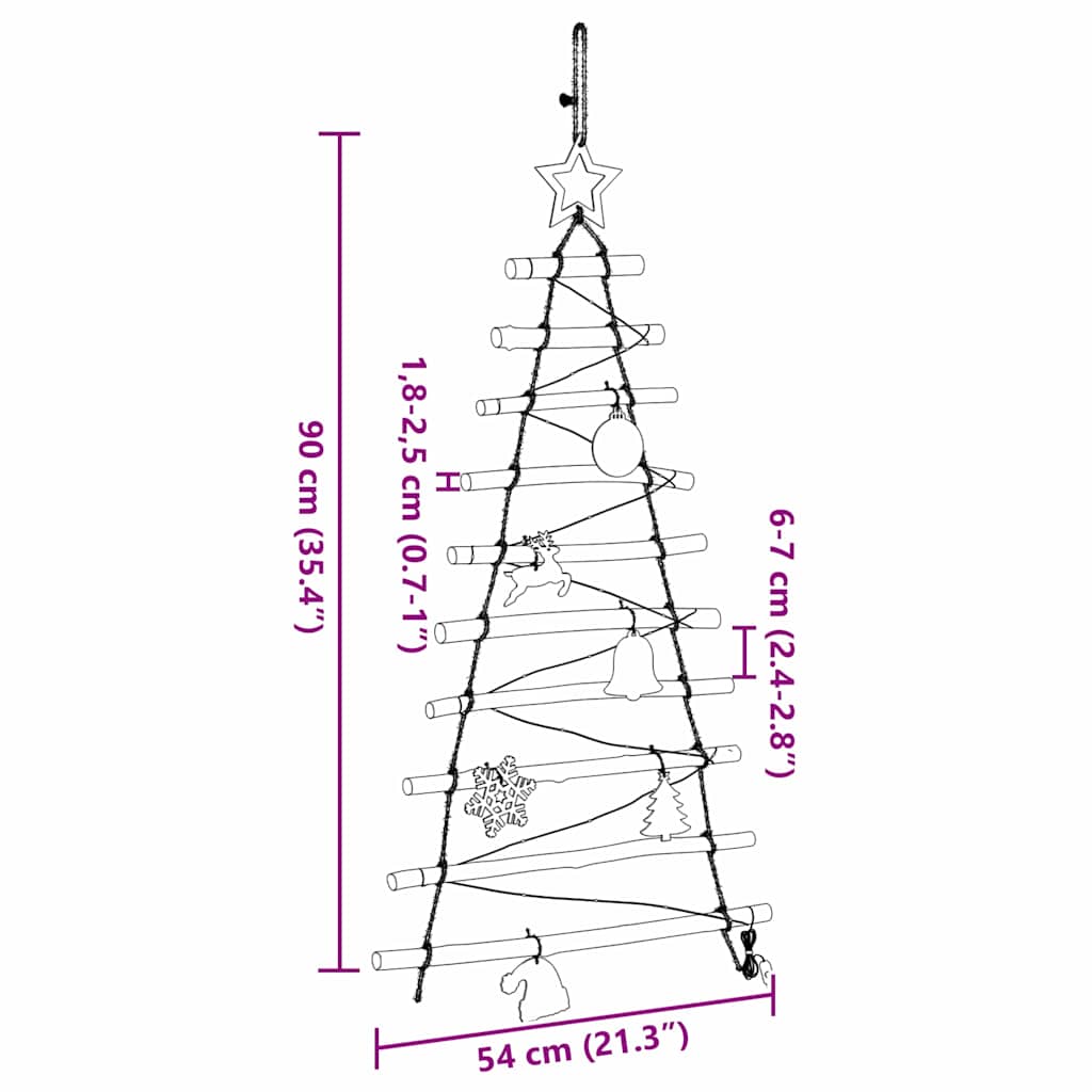 Božićno drvce s 30 LED svjetlima Prirodna 90 cm Masivni jasen