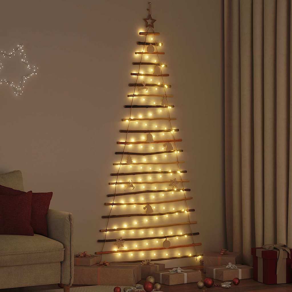 Božićno drvce s 130 LED svjetlima Prirodna 210 cm Masivni jasen