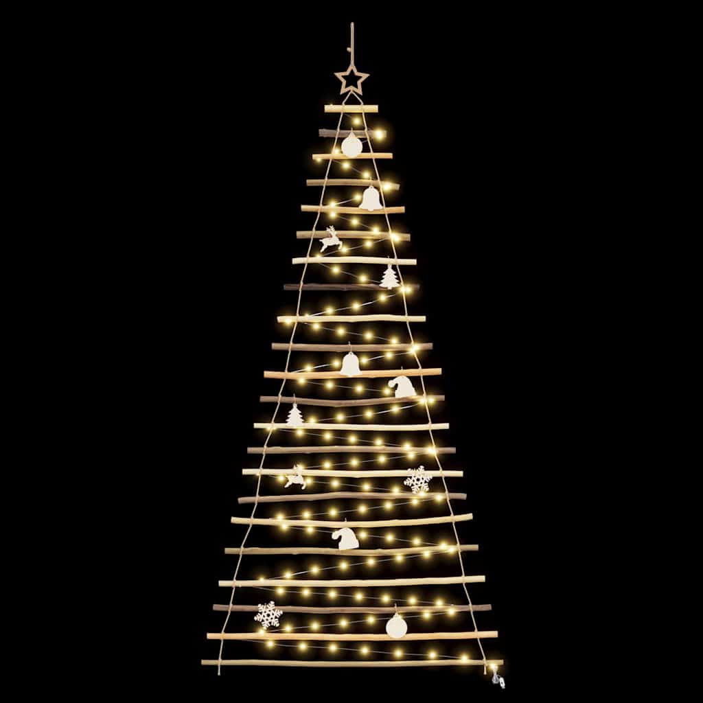 Božićno drvce s 130 LED svjetlima Prirodna 210 cm Masivni jasen