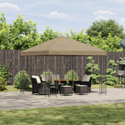 Gazebo 3 x 3 m Bež Poliester i čelik 190 gsm