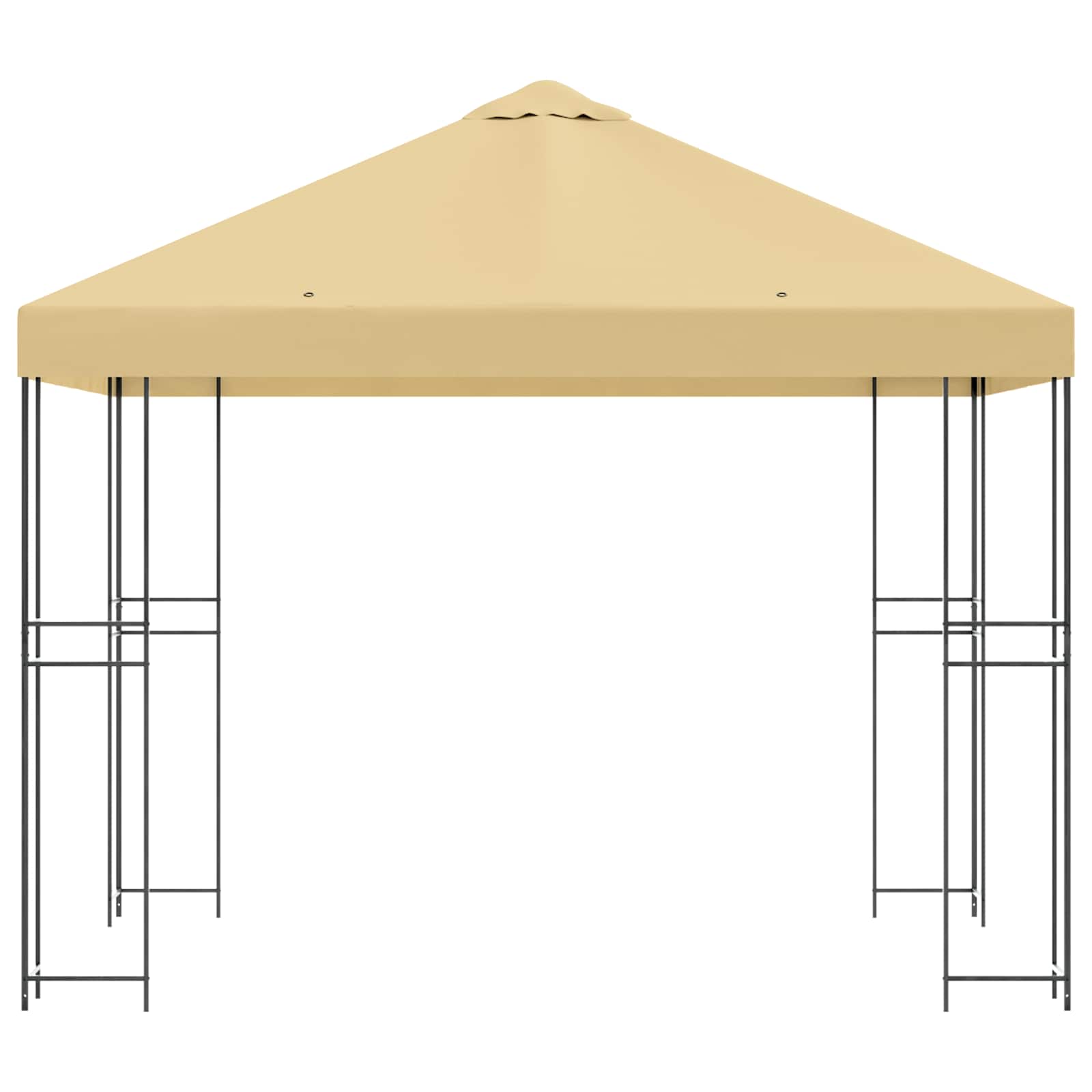 Gazebo 3 x 3 m Krem Poliester i čelik 190 gsm
