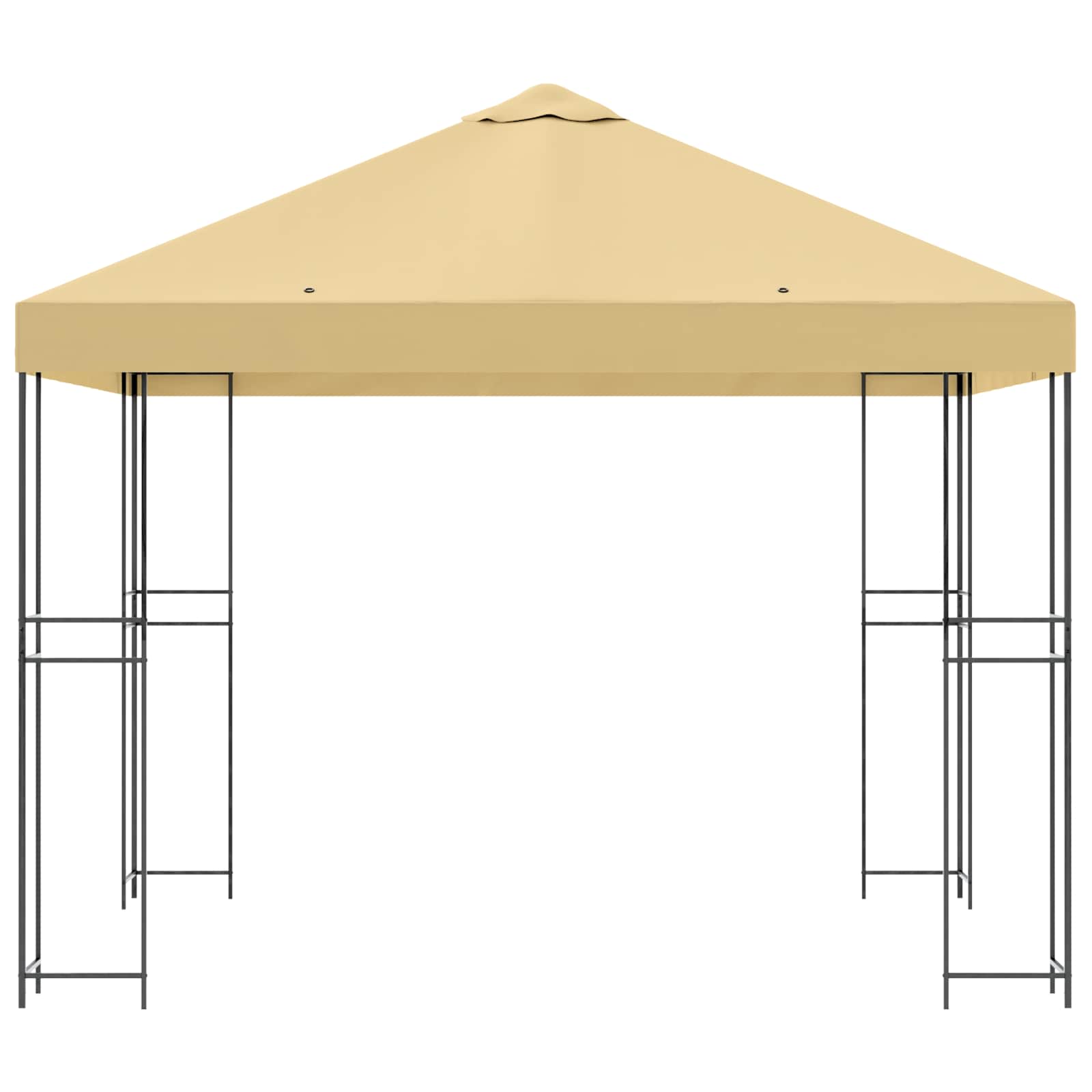 Gazebo 3 x 3 m Krem Poliester i čelik 190 gsm