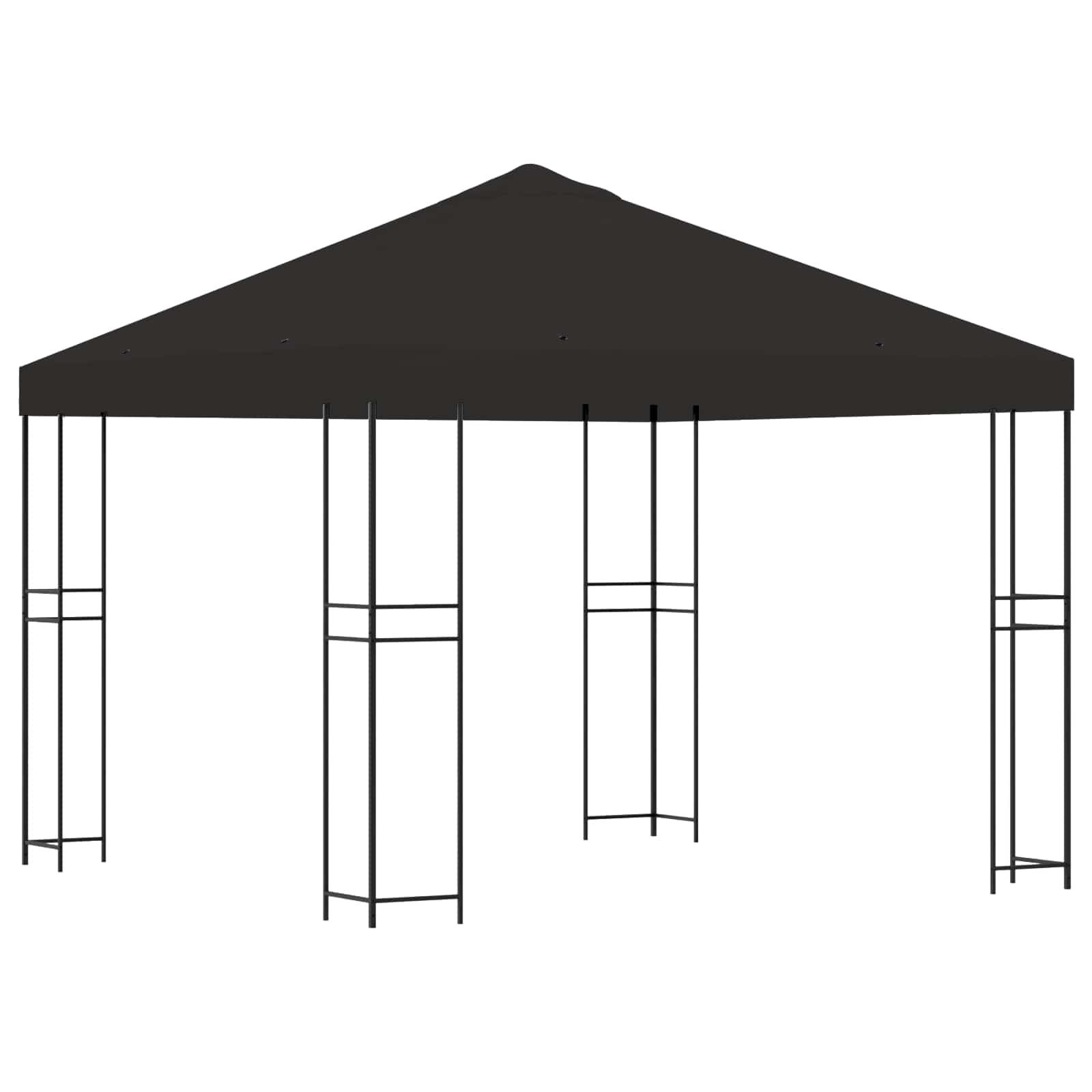 Gazebo 3 x 3 m Antracit Poliester i čelik 190 gsm