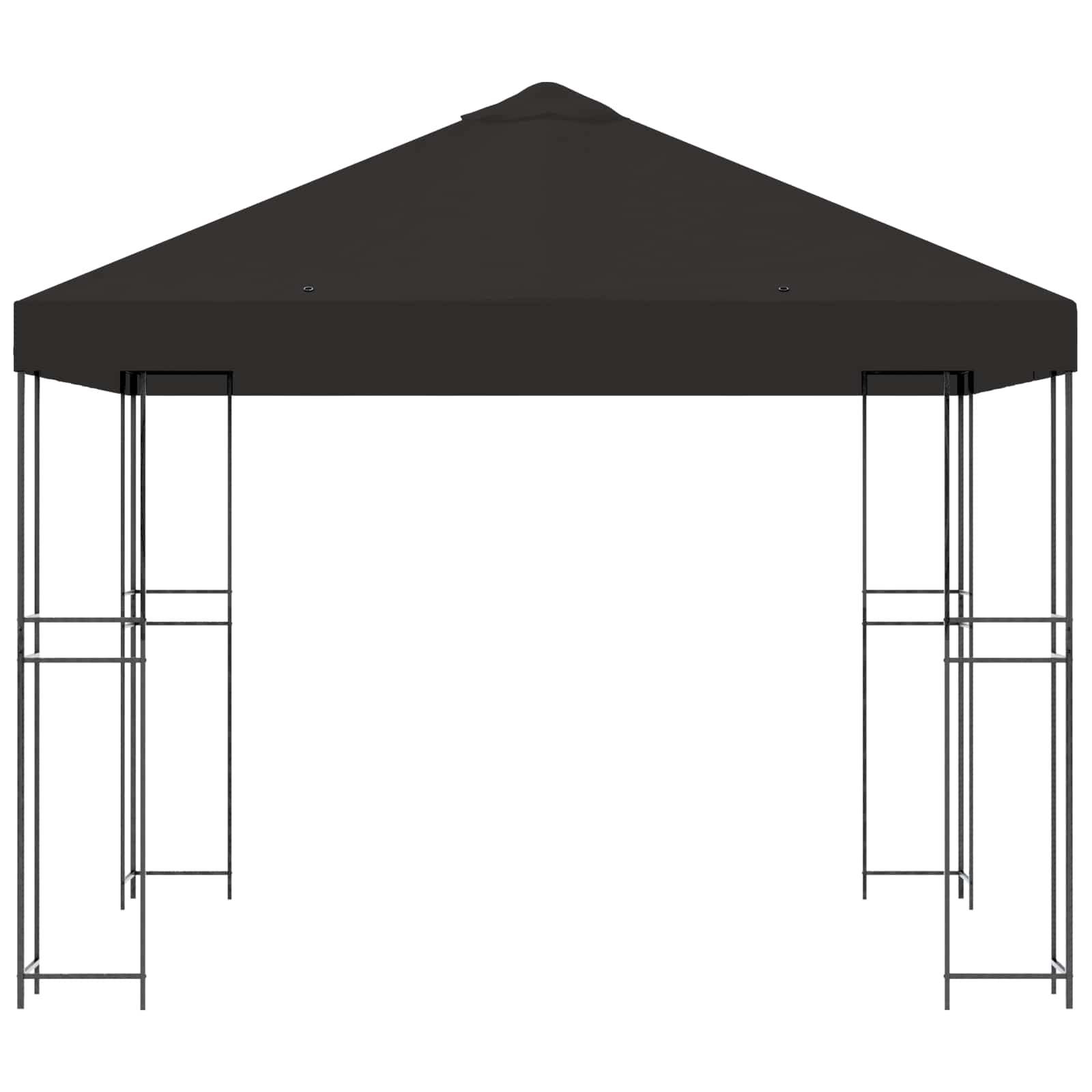 Gazebo 3 x 3 m Antracit Poliester i čelik 190 gsm