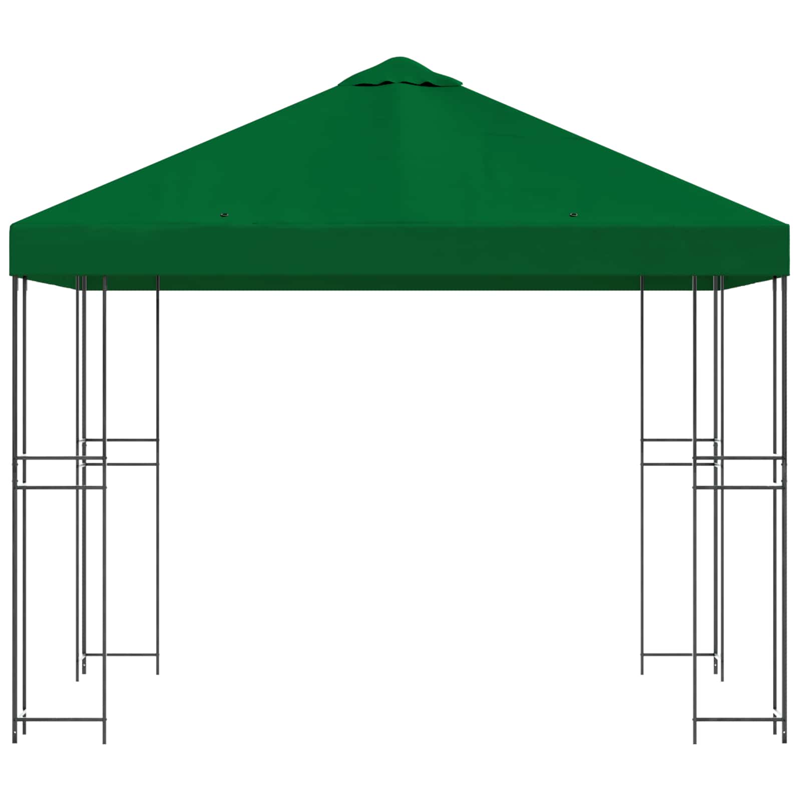 Gazebo 3 x 3 m Zelena Poliester i čelik 190 gsm