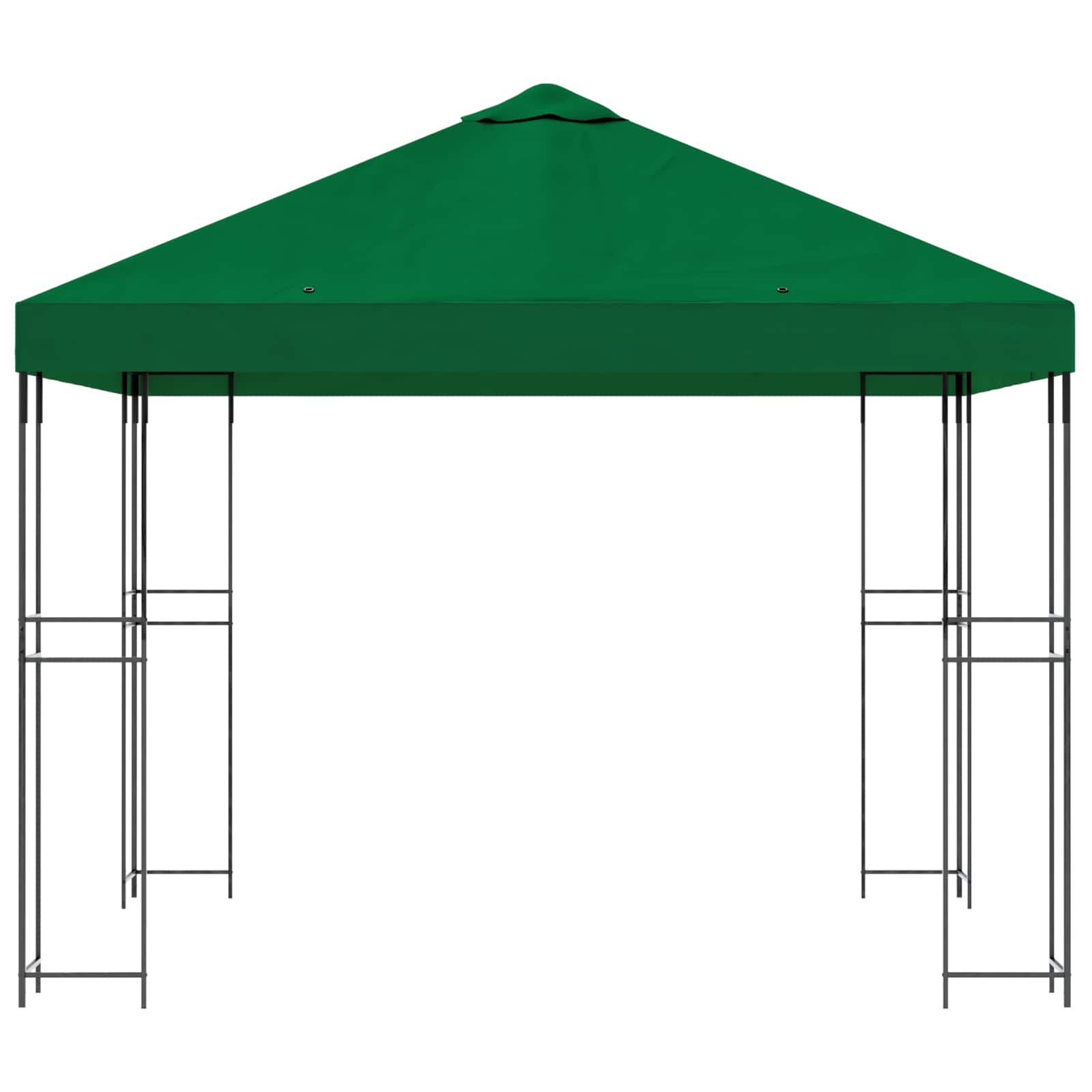 Gazebo 3 x 3 m Zelena Poliester i čelik 190 gsm