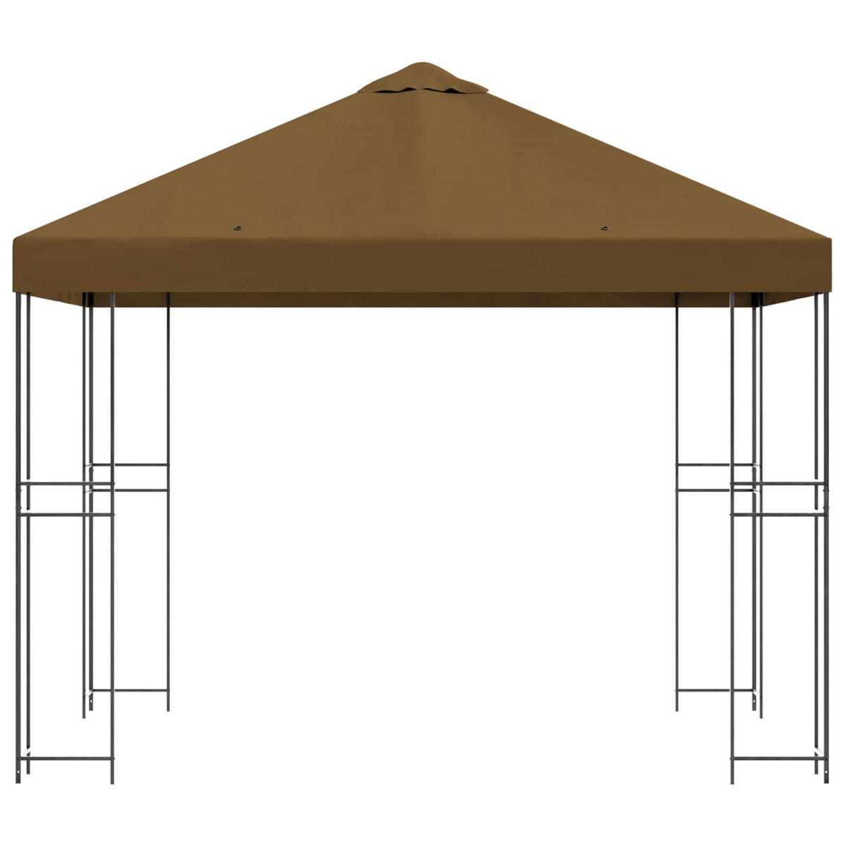 Gazebo 3 x 3 m Sivosmeđa Poliester i čelik 190 gsm