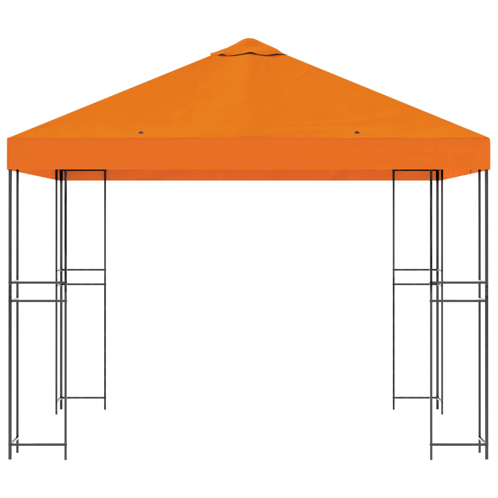 Gazebo 3 x 3 m Narančasta Poliester i čelik 190 gsm