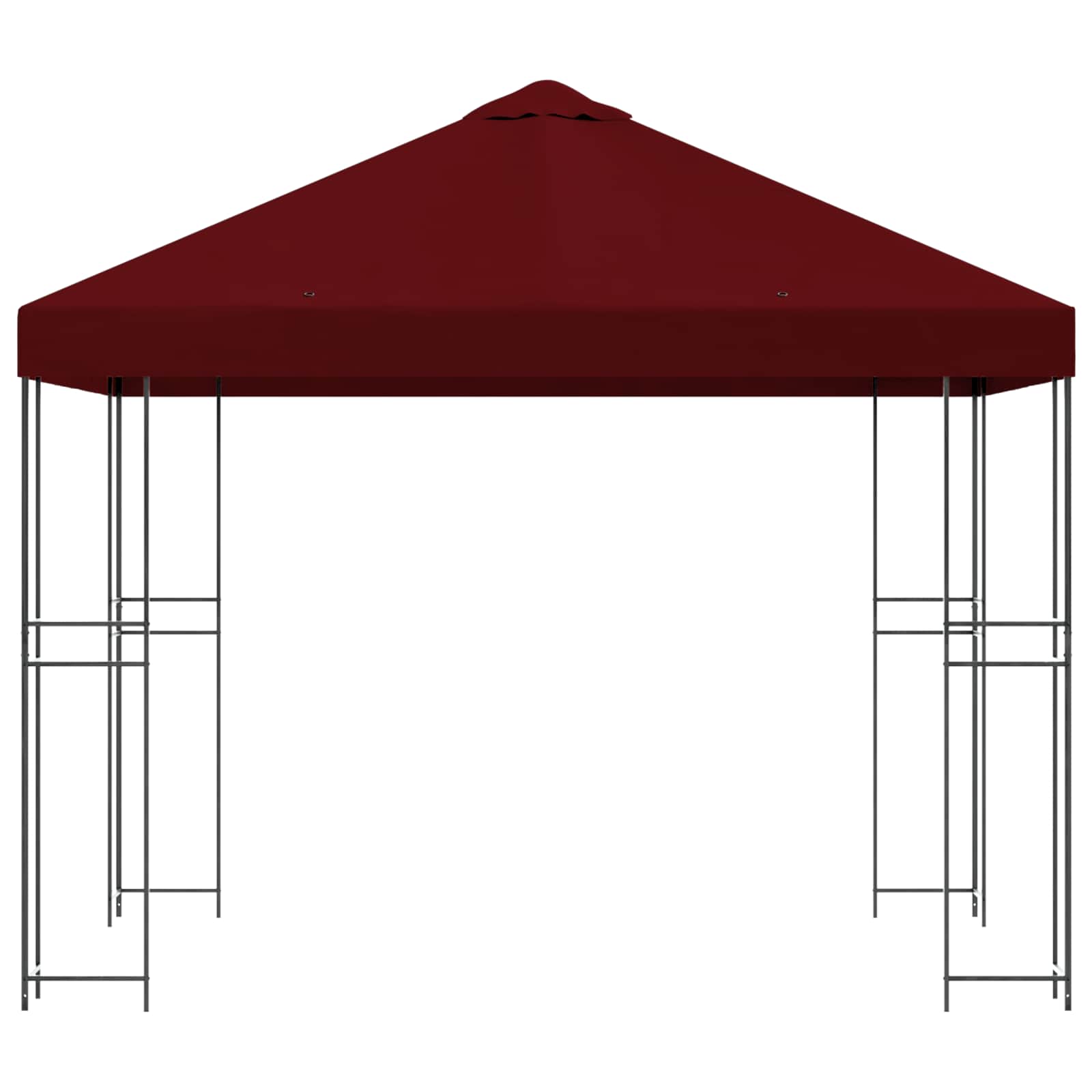 Gazebo 3 x 3 m Tamno crvena Poliester i čelik 190 gsm