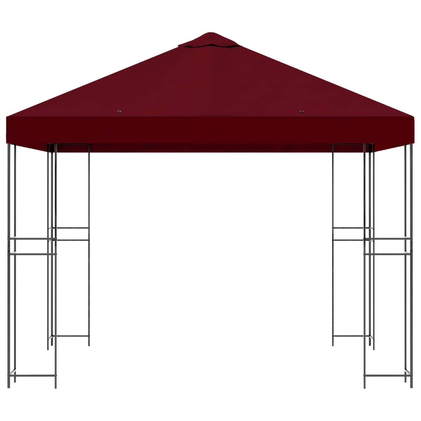 Gazebo 3 x 3 m Tamno crvena Poliester i čelik 190 gsm