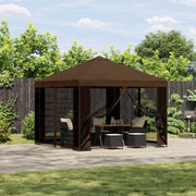 Gazebo 3 x 3 m Smeđa Poliester i čelik 190 gsm