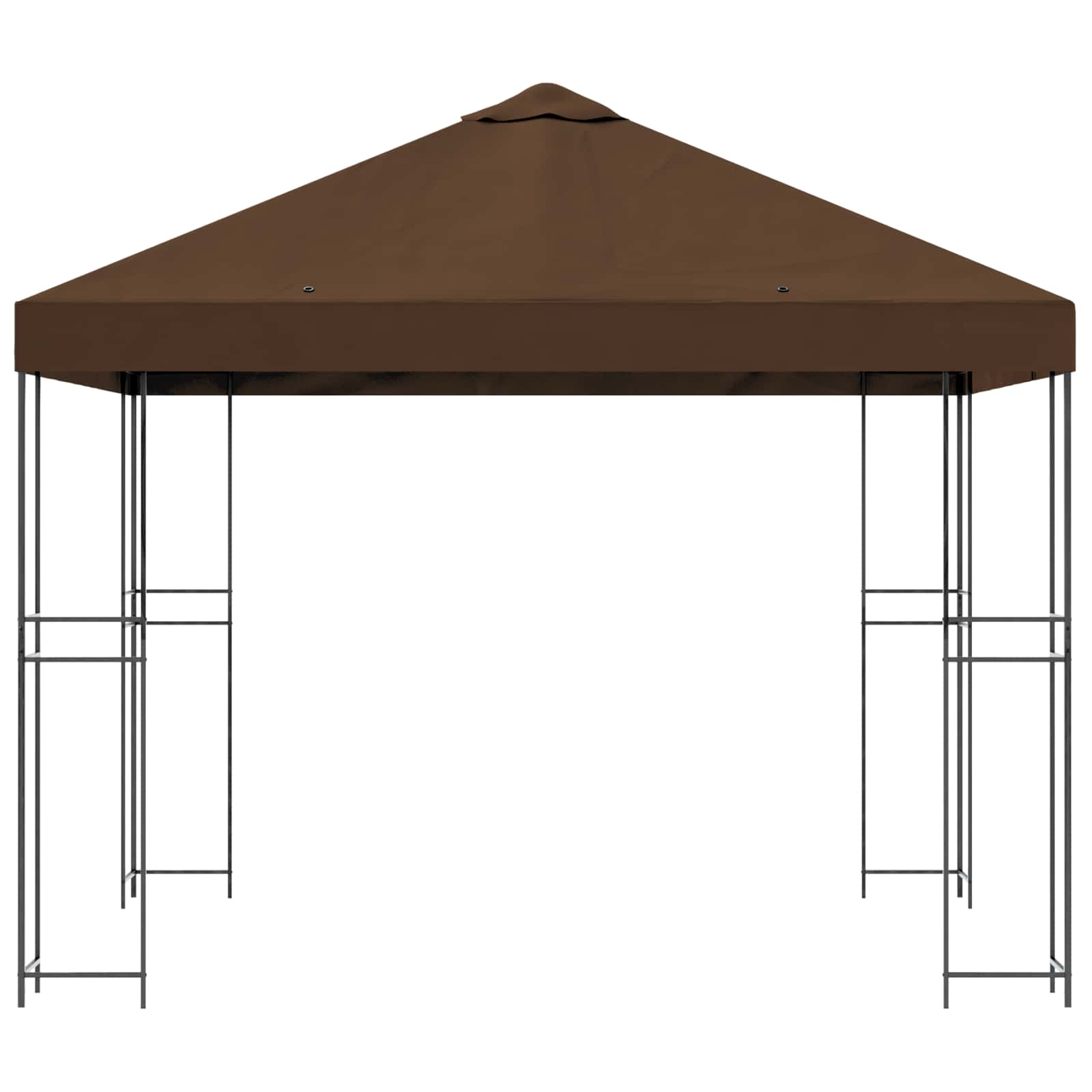 Gazebo 3 x 3 m Smeđa Poliester i čelik 190 gsm