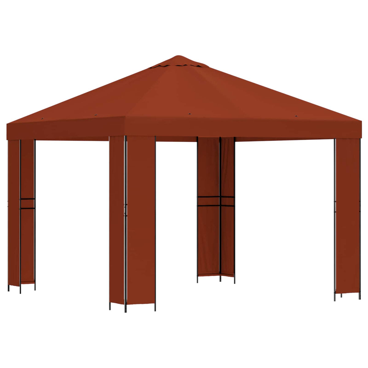 Gazebo 3 x 3 m Terakota Poliester i čelik 190 gsm