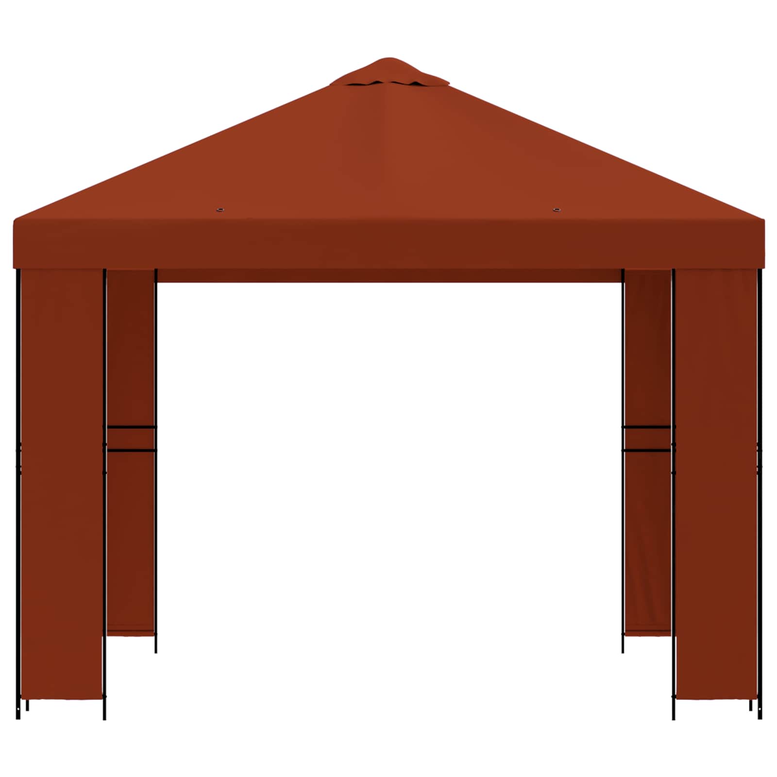 Gazebo 3 x 3 m Terakota Poliester i čelik 190 gsm
