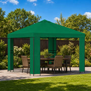 Gazebo 3 x 3 m Zelena Poliester i čelik 190 gsm
