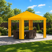 Gazebo 3 x 3 m Žuta Poliester i čelik 190 gsm