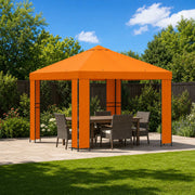 Gazebo 3 x 3 m Narančasta Poliester i čelik 190 gsm