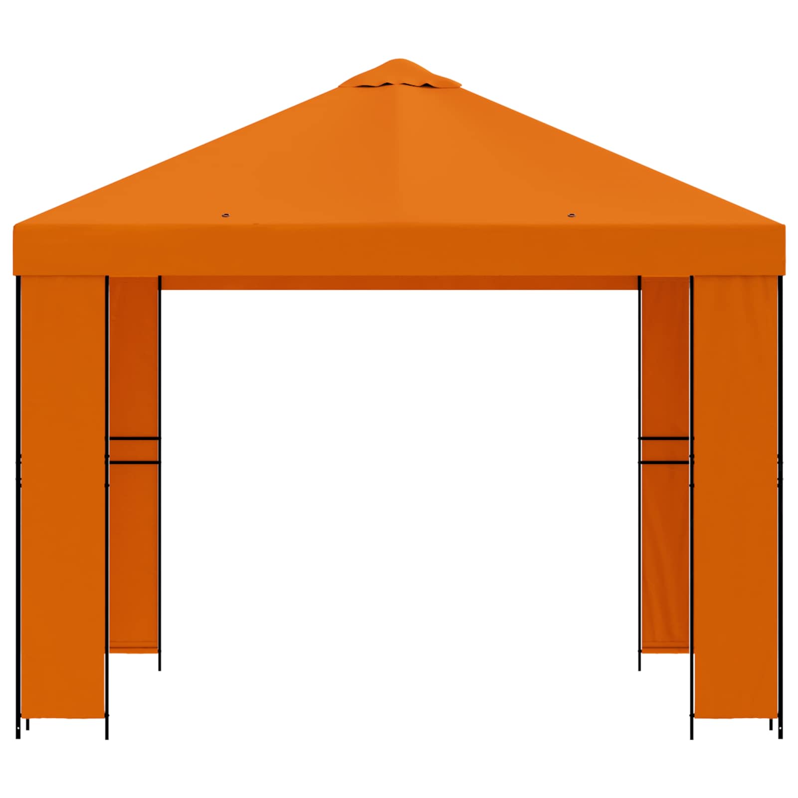 Gazebo 3 x 3 m Narančasta Poliester i čelik 190 gsm