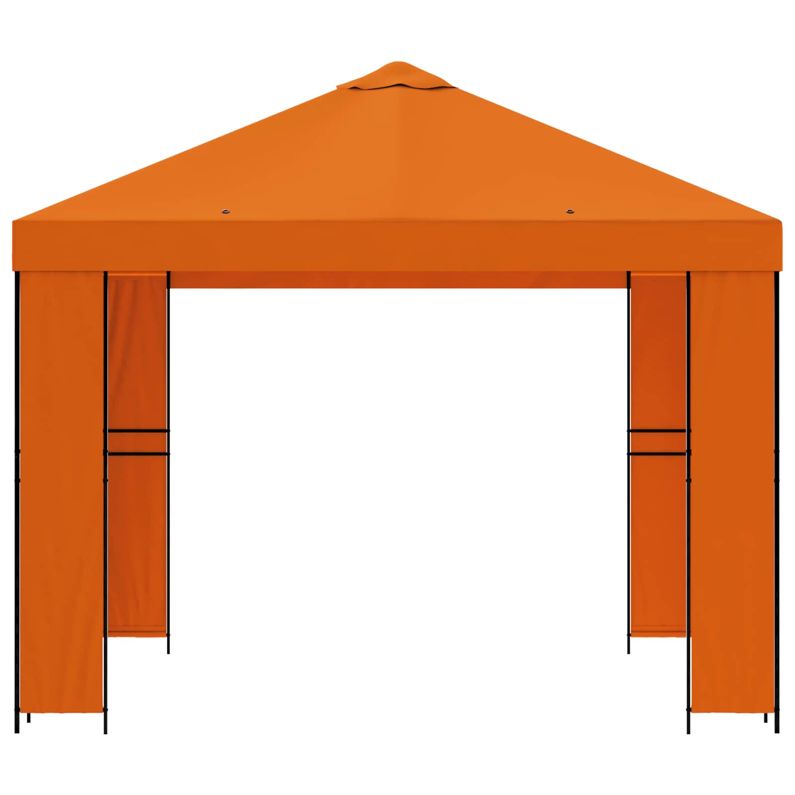 Gazebo 3 x 3 m Narančasta Poliester i čelik 190 gsm