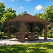 Gazebo 3 x 3 m Smeđa Poliester i čelik 190 gsm