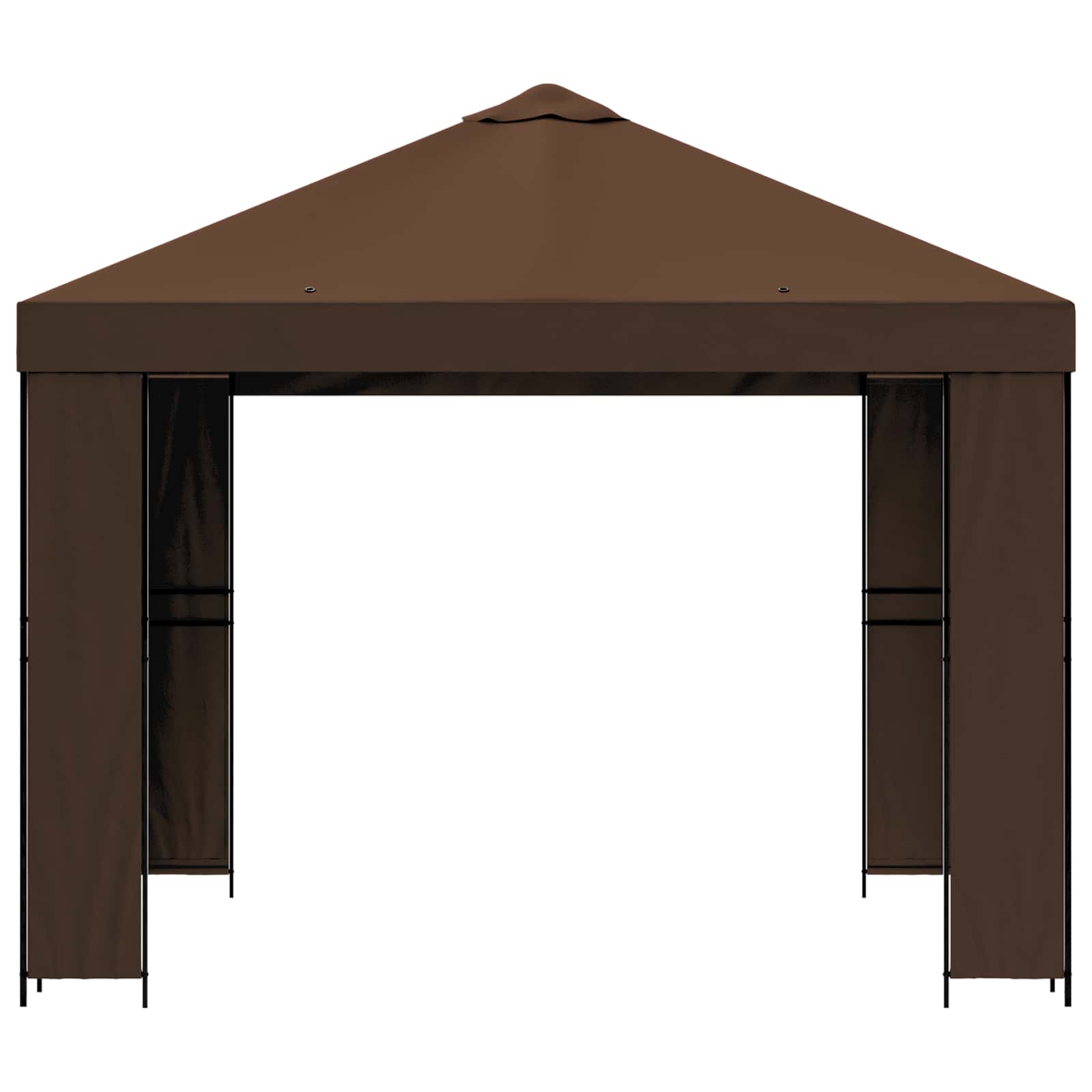 Gazebo 3 x 3 m Smeđa Poliester i čelik 190 gsm