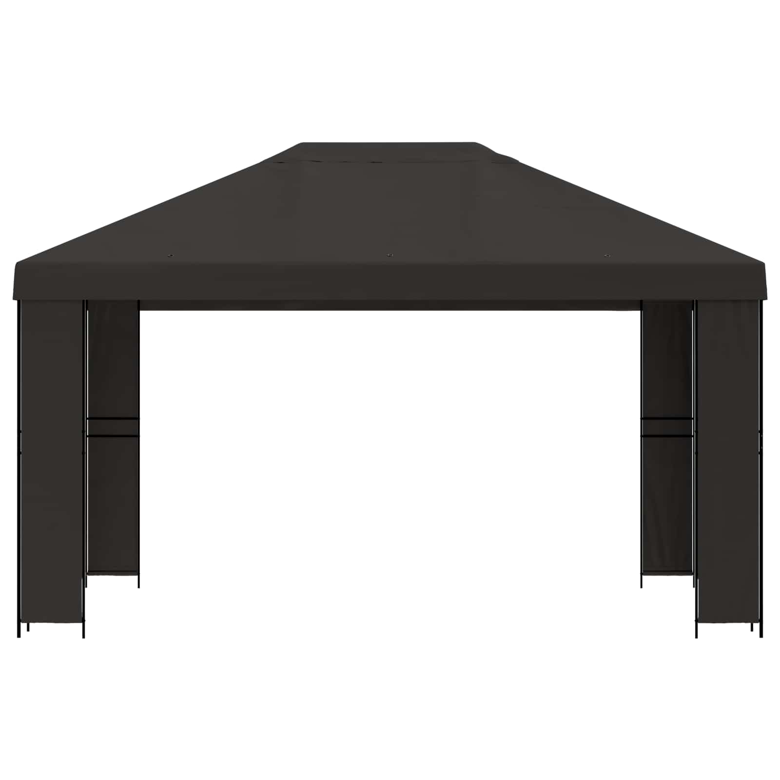 Gazebo 4 × 3 m Antracit Poliester i čelik 190 gsm
