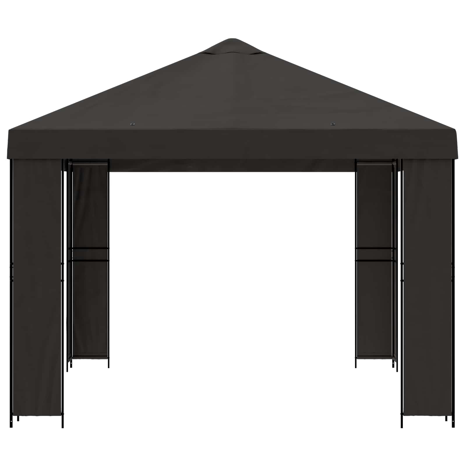 Gazebo 4 × 3 m Antracit Poliester i čelik 190 gsm