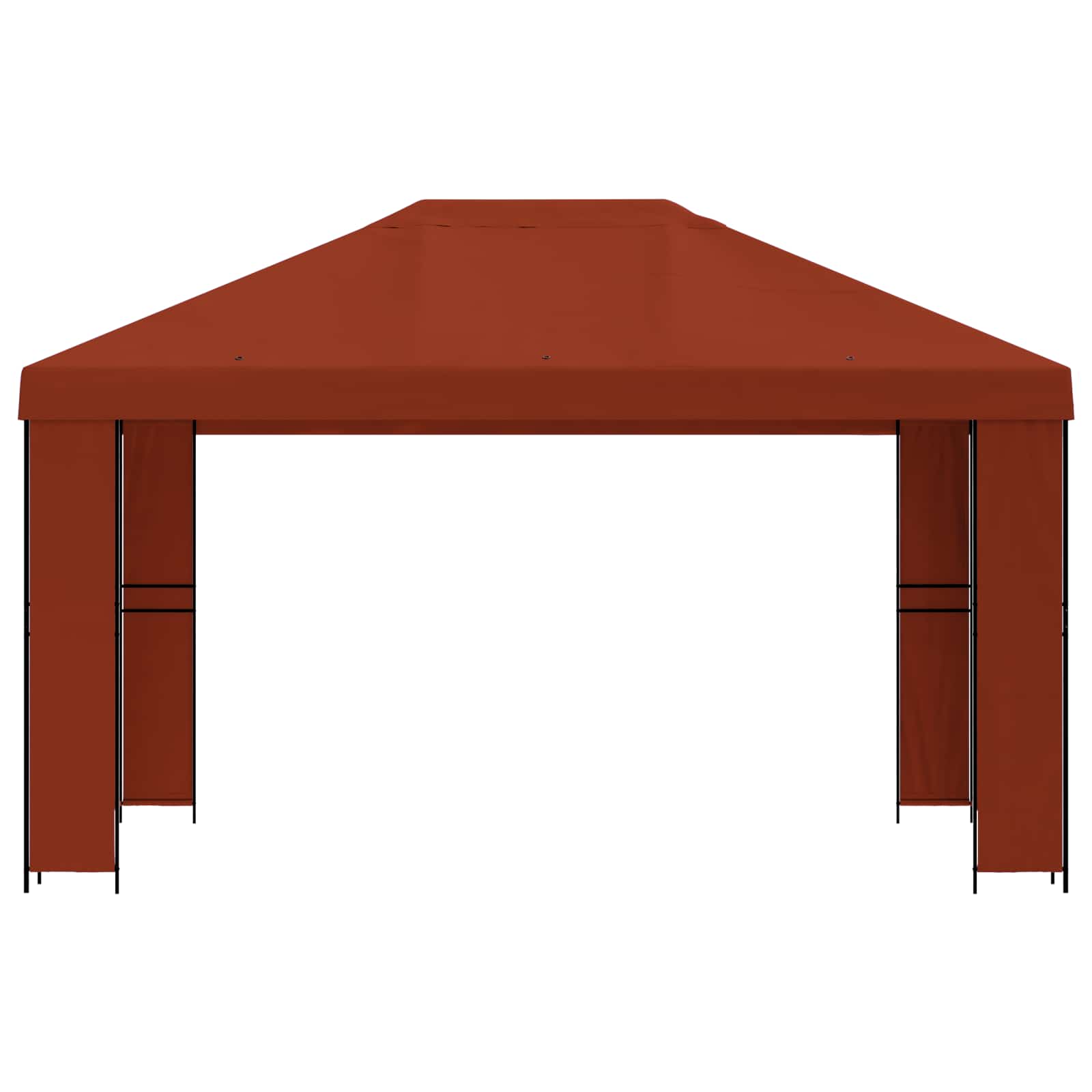 Gazebo 4 × 3 m Terakota Poliester i čelik 190 gsm