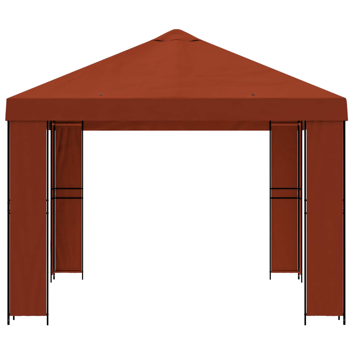 Gazebo 4 × 3 m Terakota Poliester i čelik 190 gsm