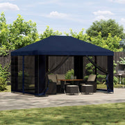 Gazebo 4 × 3 m Plava Poliester i čelik 190 gsm