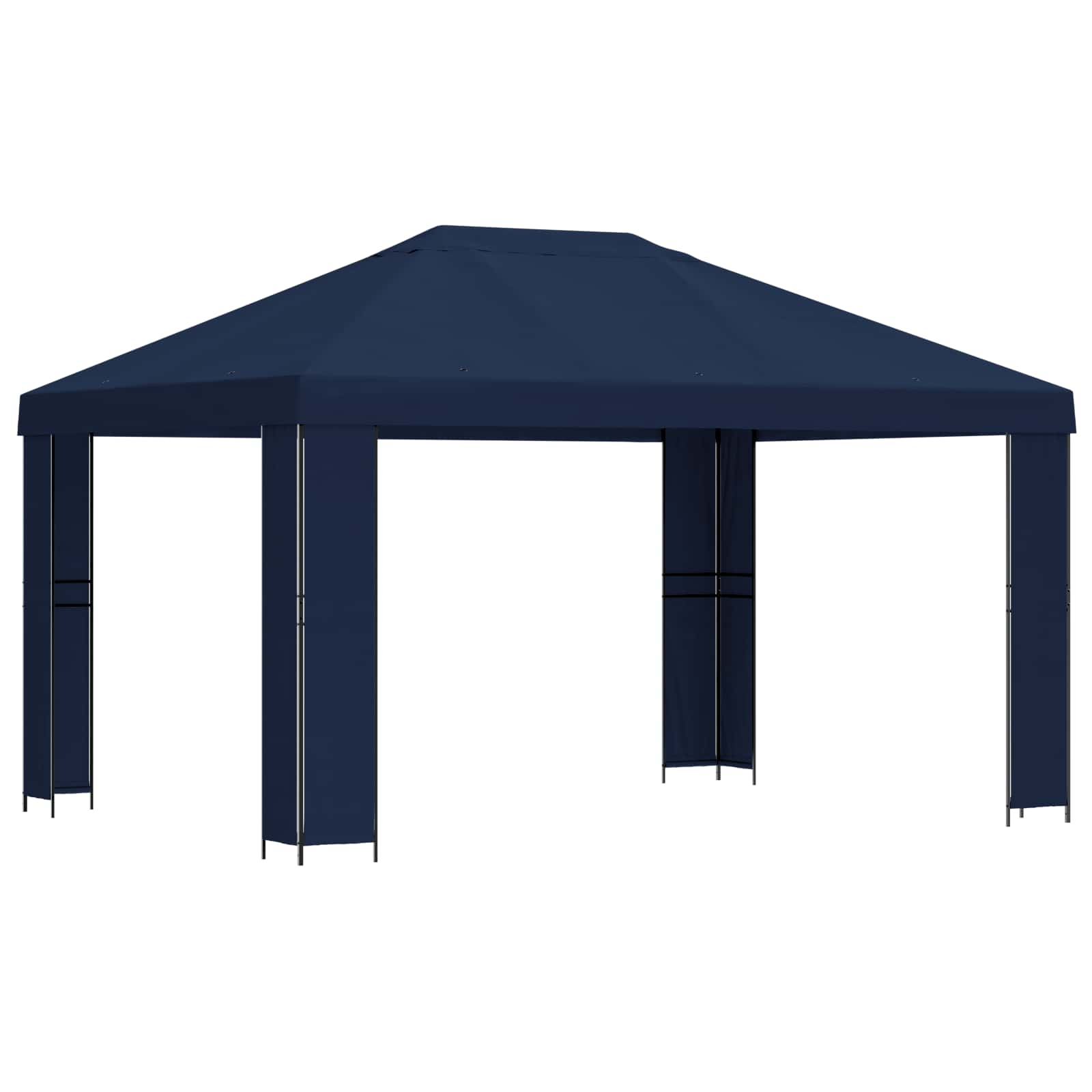 Gazebo 4 × 3 m Plava Poliester i čelik 190 gsm
