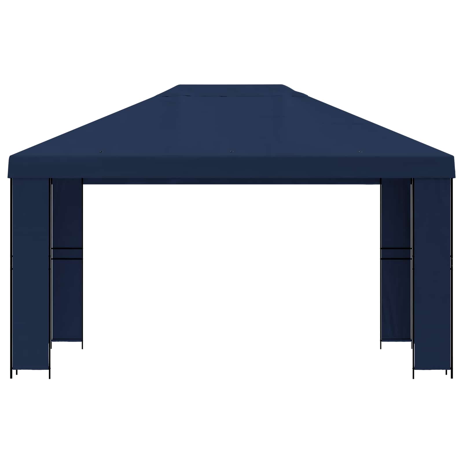 Gazebo 4 × 3 m Plava Poliester i čelik 190 gsm