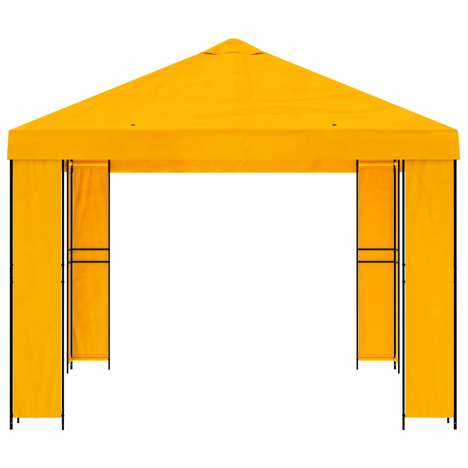 Gazebo 4 × 3 m Žuta Poliester i čelik 190 gsm