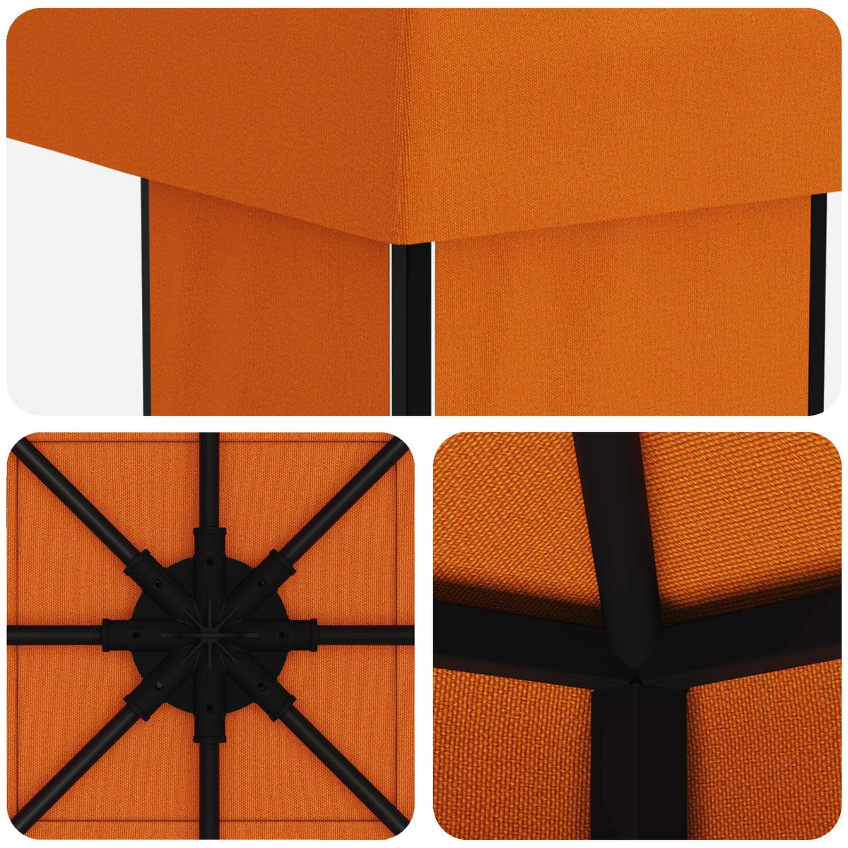 Gazebo 4 × 3 m Narančasta Poliester i čelik 190 gsm