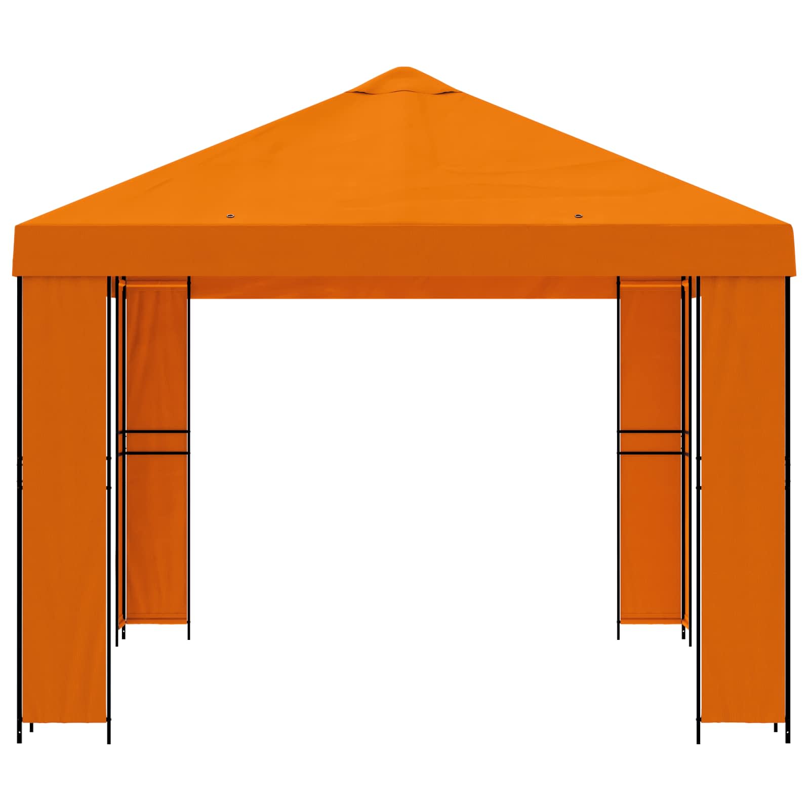 Gazebo 4 × 3 m Narančasta Poliester i čelik 190 gsm