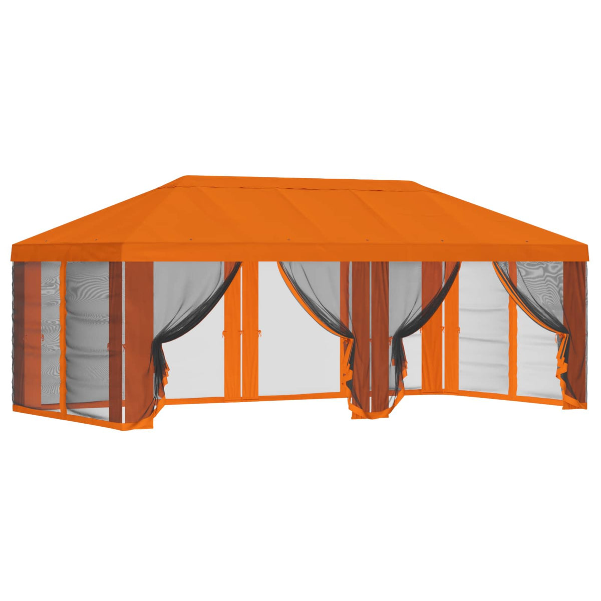 Pokrov za gazebo s bočnim zidovima 6 x 3 m Narančasta Poliester