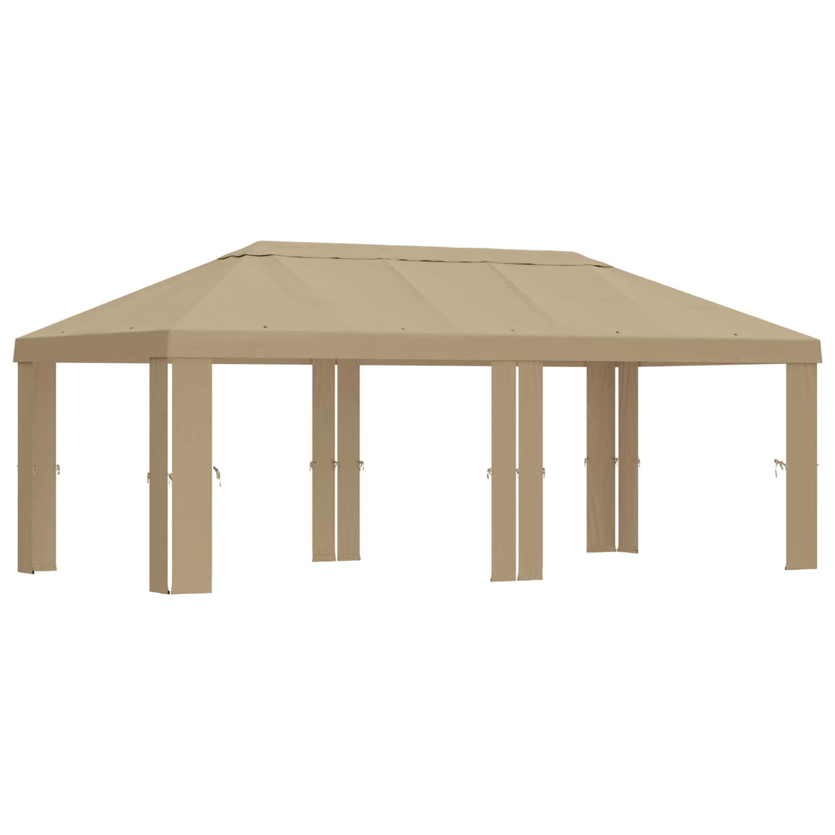 Gazebo Pokrivač 6 x 3 m Bež Poliester 190 gsm