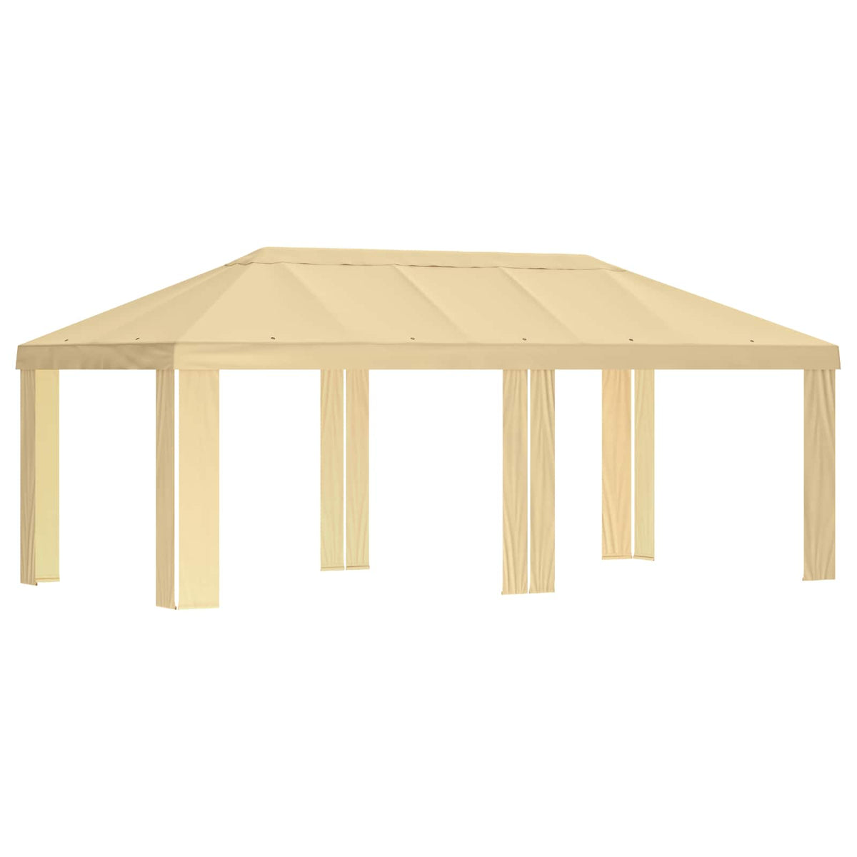Gazebo Pokrivač 6 x 3 m Krem Poliester 190 gsm