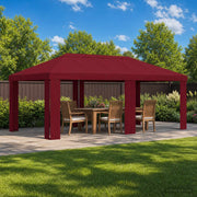 Gazebo Pokrivač 6 x 3 m Tamno crvena Poliester 190 gsm