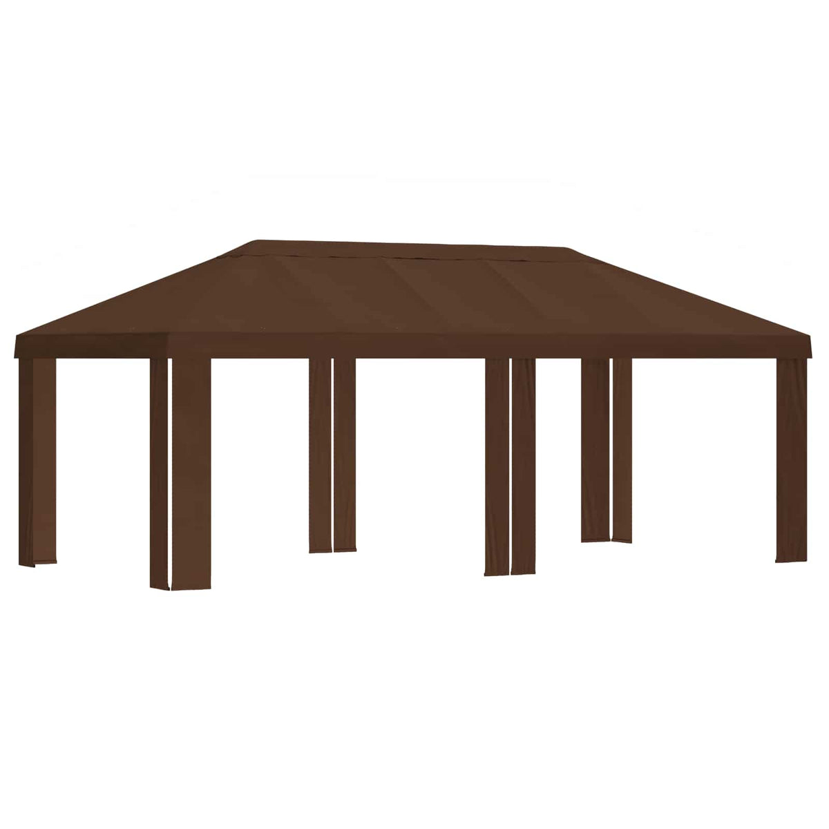 Gazebo Pokrivač 6 x 3 m Smeđa Poliester 190 gsm