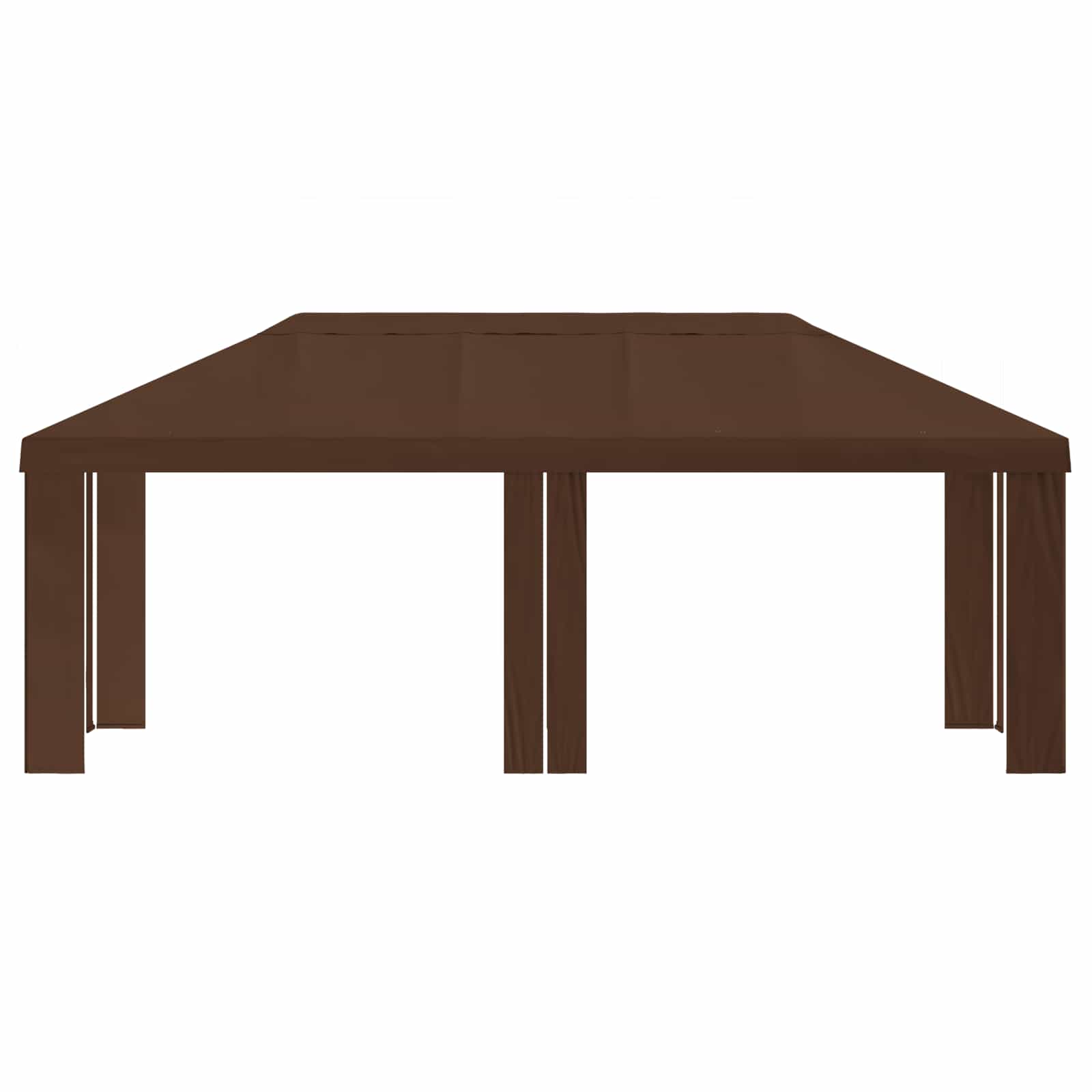 Gazebo Pokrivač 6 x 3 m Smeđa Poliester 190 gsm