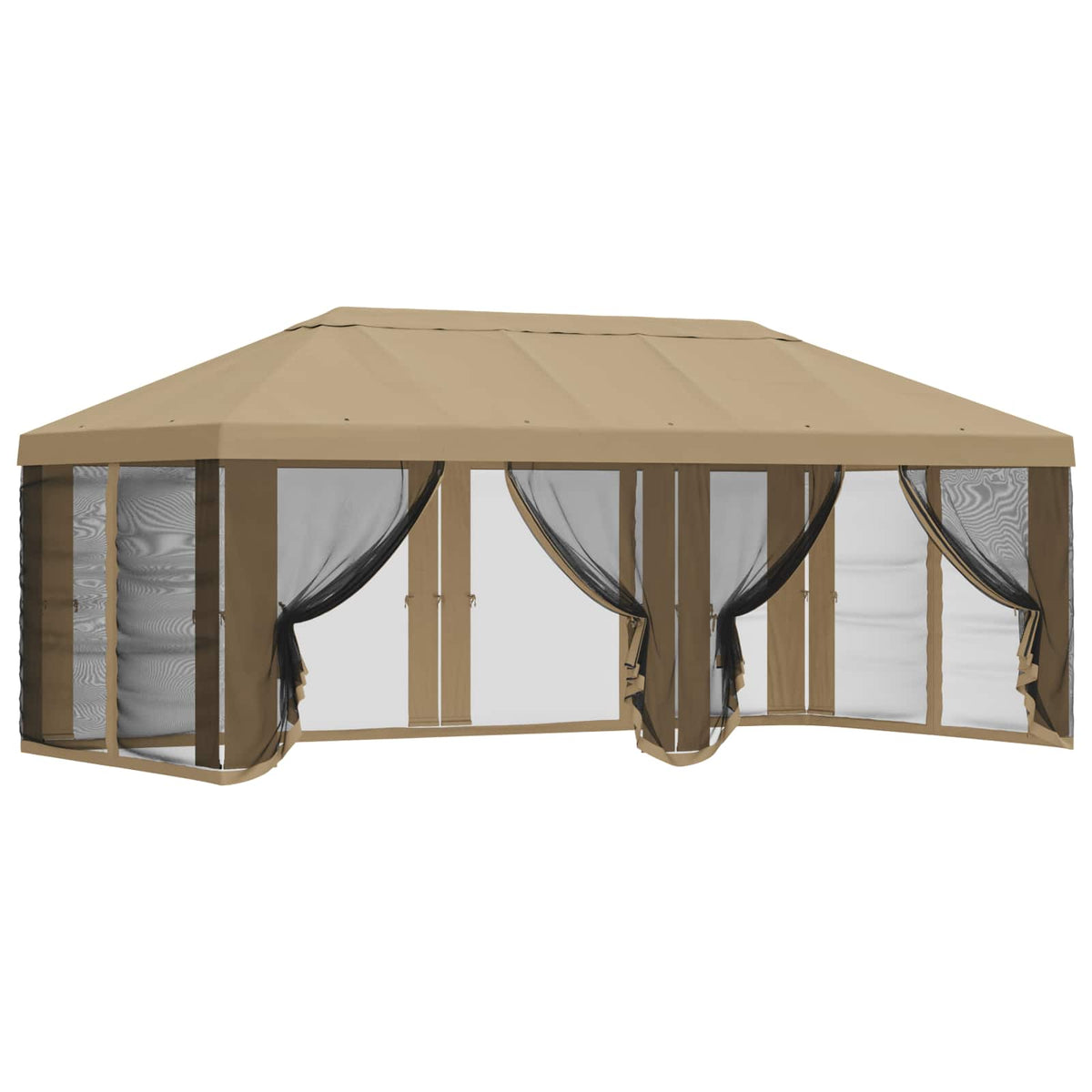 Pokrov za gazebo s bočnim zidovima Bež 600,5 x 300,5 cm