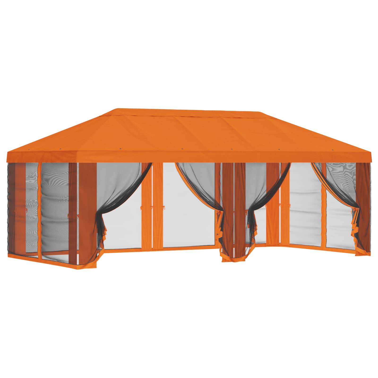 Pokrov za gazebo s bočnim zidovima Narančasta 600,5 x 300,5 cm