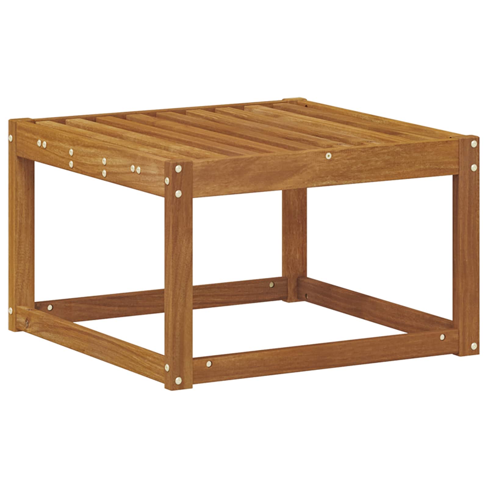 Vanjski otoman Čvrsto drvo akacije Prirodna 59 x 59 x 37 cm