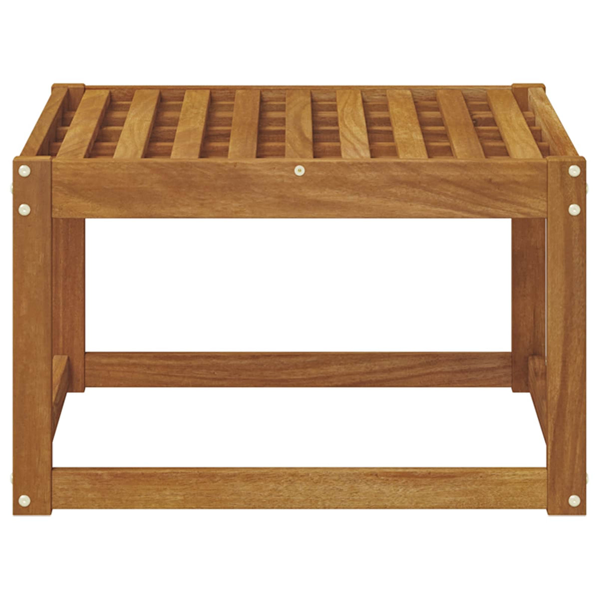 Vanjski otoman Čvrsto drvo akacije Prirodna 59 x 59 x 37 cm